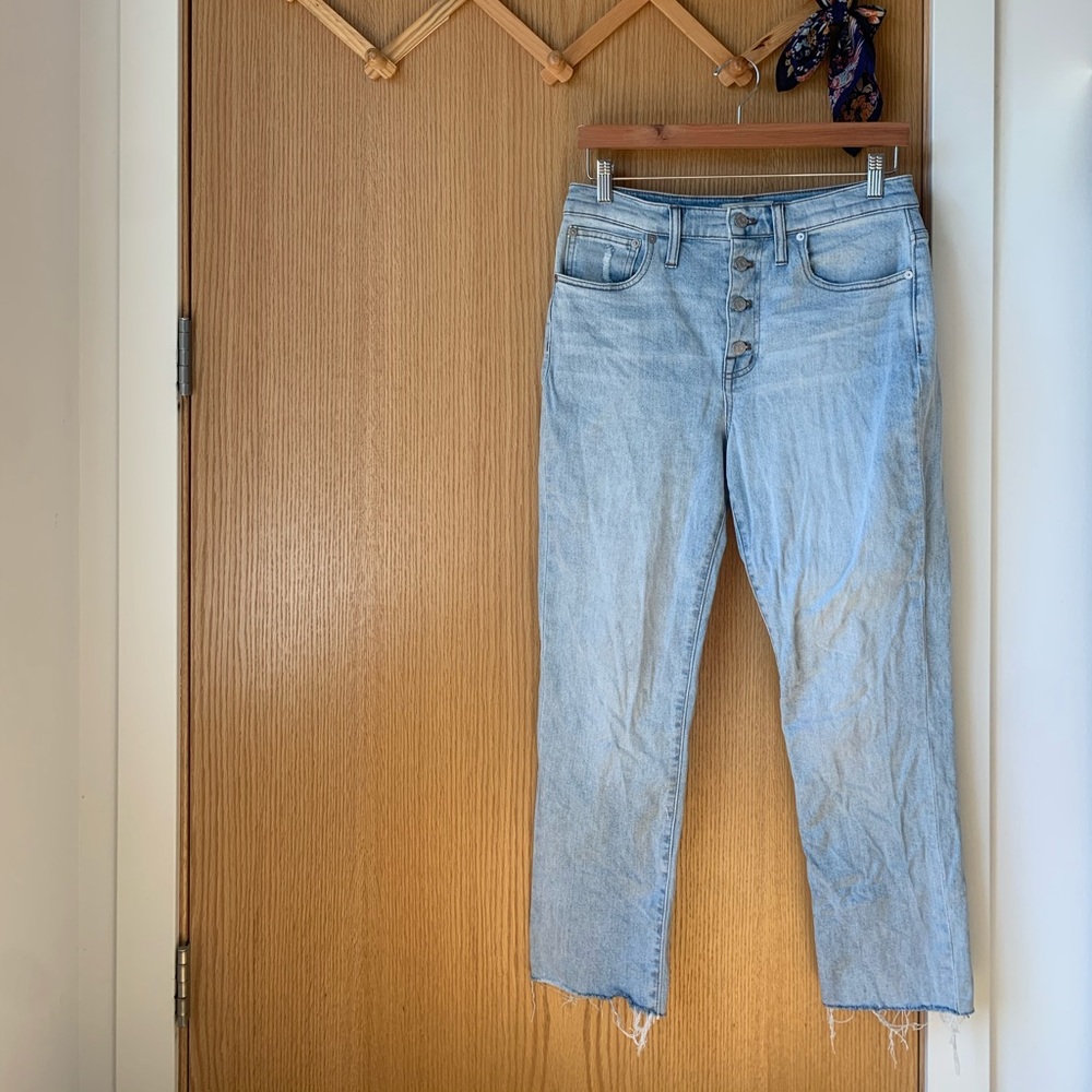 MADEWELL High-Rise Slim Boyjean in Fitzgerald Wash